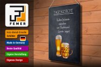 Blechschild Bier 30x40cm Tagesgericht Schaum-Süppchen kalt