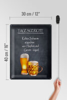 Blechschild Bier 30x40cm Tagesgericht Schaum-Süppchen kalt