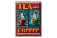 Blechschild Trinken 30x40cm Tea and Coffee Tee und Kaffee