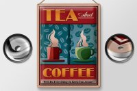 Blechschild Trinken 30x40cm Tea and Coffee Tee und Kaffee