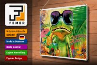 Blechschild Frosch 40x30cm Cocktail Mojito Summer Strand