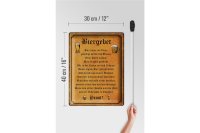 Blechschild Bier 30x40cm Biergebet unser im Glase Prost