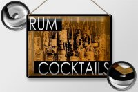 Blechschild Alkohol 40x30cm Rum Cocktails
