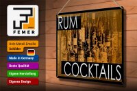 Blechschild Alkohol 40x30cm Rum Cocktails