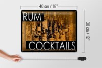 Blechschild Alkohol 40x30cm Rum Cocktails