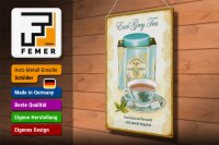 Blechschild Tee 30x40cm Earl grey Tea black tea bergamot
