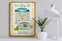 Blechschild Tee 30x40cm Earl grey Tea black tea bergamot
