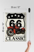 Blechschild Retro 30x40cm Motorrad classic 66 5 Sterne