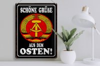 Blechschild Spruch 30x40cm schöne Grüße aus dem Osten