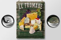 Blechschild Essen 30x40cm Le Fromage Käse Sorten Cheese