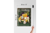 Blechschild Essen 30x40cm Le Fromage Käse Sorten Cheese