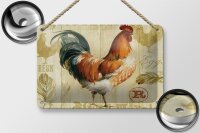 Blechschild Spruch 18x12cm Huhn Hühner Eggs frische Eier
