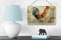 Blechschild Spruch 18x12cm Huhn Hühner Eggs frische Eier