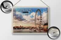 Blechschild Städte United Kingdom England London Eye 40x30cm