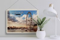 Blechschild Städte United Kingdom England London Eye 40x30cm