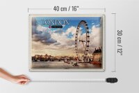 Blechschild Städte United Kingdom England London Eye 40x30cm