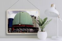 Blechschild Städte London England Madame Tussauds 40x30cm