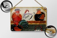 Blechschild Spruch 18x12cm Huhn Hühner Eggs Eier