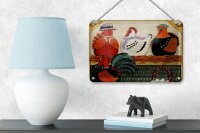 Blechschild Spruch 18x12cm Huhn Hühner Eggs Eier