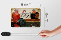 Blechschild Spruch 18x12cm Huhn Hühner Eggs Eier