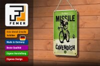 Blechschild Fahrrad 12x18cm the Manx missile Mark Cavendish