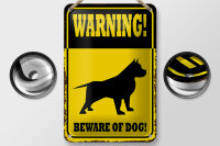 Blechschild Spruch 12x18cm Hund Warning beware of dog