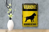 Blechschild Spruch 12x18cm Hund Warning beware of dog