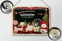 Blechschild Weihnachten Grüße GIENGEN AN DER BRENZ Geschenk  40x30cm
