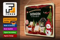 Blechschild Weihnachten Grüße GIENGEN AN DER BRENZ Geschenk  40x30cm