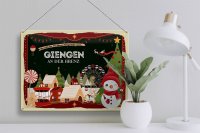 Blechschild Weihnachten Grüße GIENGEN AN DER BRENZ Geschenk  40x30cm