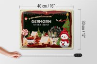 Blechschild Weihnachten Grüße GIENGEN AN DER BRENZ Geschenk  40x30cm