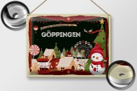Blechschild Weihnachten Grüße GÖPPINGEN Geschenk  40x30cm