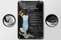 Blechschild Alkohol 12x18cm blue hawaiian ingredients