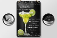 Blechschild Alkohol 12x18cm Margarita Equipment ingredients
