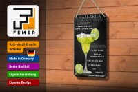 Blechschild Alkohol 12x18cm Margarita Equipment ingredients