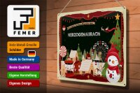 Blechschild Weihnachten Grüße aus HERZOGENAURACH Geschenk  40x30cm