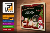 Blechschild Weihnachten Grüße aus JÜCHEN Geschenk  40x30cm