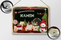 Blechschild Weihnachten Grüße aus KAMEN Geschenk  40x30cm