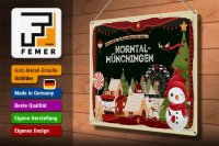 Blechschild Weihnachten Grüße KORNTAL-MÜNCHINGEN Geschenk  40x30cm