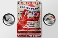 Blechschild Spruch 12x18cm all american lobster feast music
