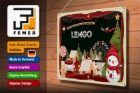 Blechschild Weihnachten Grüße aus LEMGO Geschenk  40x30cm