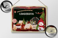 Blechschild Weihnachten Grüße LENGERICH Geschenk  40x30cm