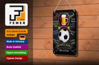 Blechschild Spruch 12x18cm sports bar free wine darts pool