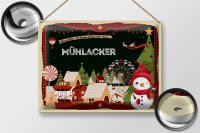 Blechschild Weihnachten Grüße MÜHLACKER Geschenk  40x30cm