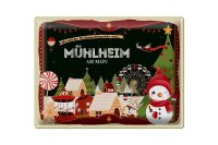 Blechschild Weihnachten Grüße MÜLHEIM AM MAIN Geschenk  40x30cm