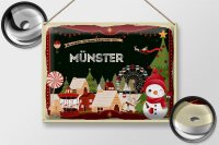 Blechschild Weihnachten Grüße aus MÜNSTER Geschenk  40x30cm