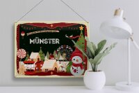 Blechschild Weihnachten Grüße aus MÜNSTER Geschenk  40x30cm