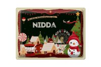 Blechschild Weihnachten Grüße NIDDA Geschenk...