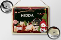 Blechschild Weihnachten Grüße NIDDA Geschenk FEST  40x30cm