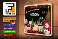 Blechschild Weihnachten Grüße NIDDA Geschenk FEST  40x30cm